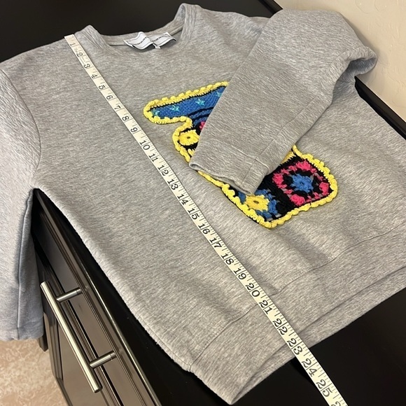 Michaela Buerger I love Paris perfume bottle sweatshirt with crochet detail, M - Picture 13 of 16